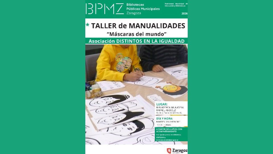 Taller de máscaras del mundo con la Asociación Distintos en la Igualdad