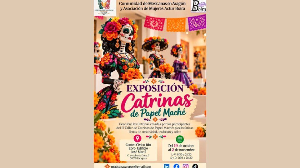 Exposición Catrinas de papel maché