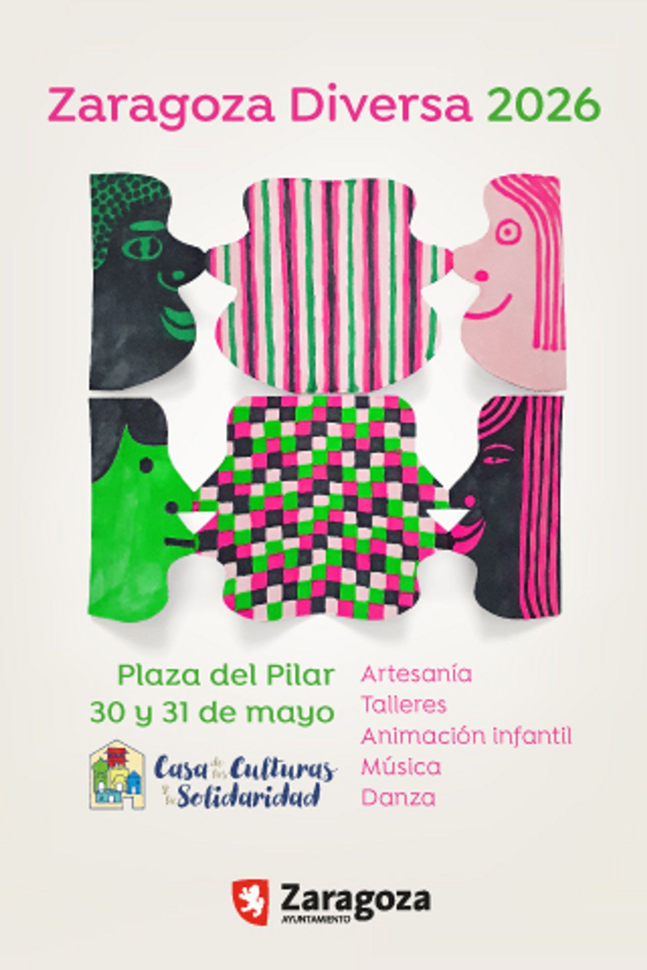 Cartel Zaragoza Diversa 2026. Foto: Ayuntamiento de Zaragoza.