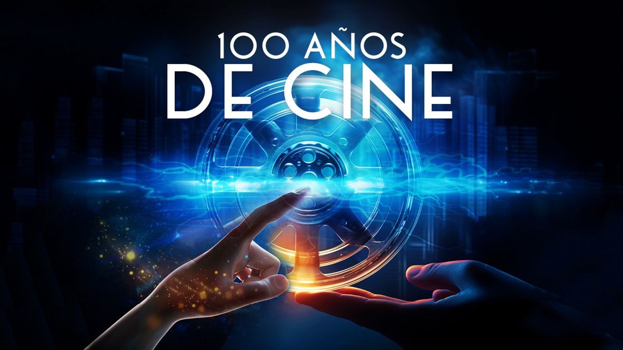 Cartel 100 años de cine. Foto: Auditorio de Zaragoza.