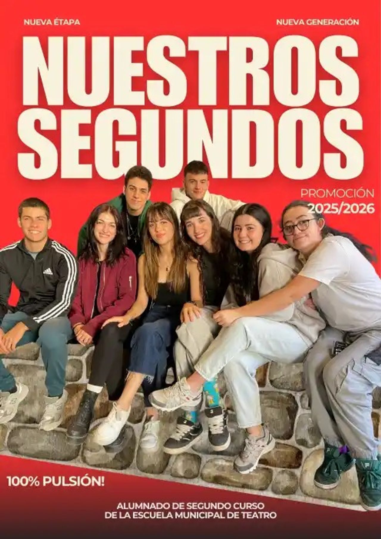 Alumnado de segundo curso. Foto: Escuela Municipal de Teatro de Zaragoza.
