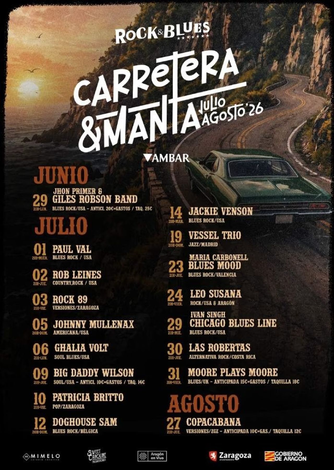 Cartel Carretera y manta. Foto: Rock&blues café
